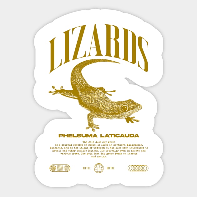 Phelsuma laticauda Day Gecko Lizard Keeper Sticker by JRRTS Designs